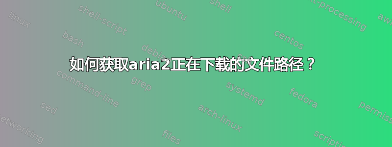 如何获取aria2正在下载的文件路径？