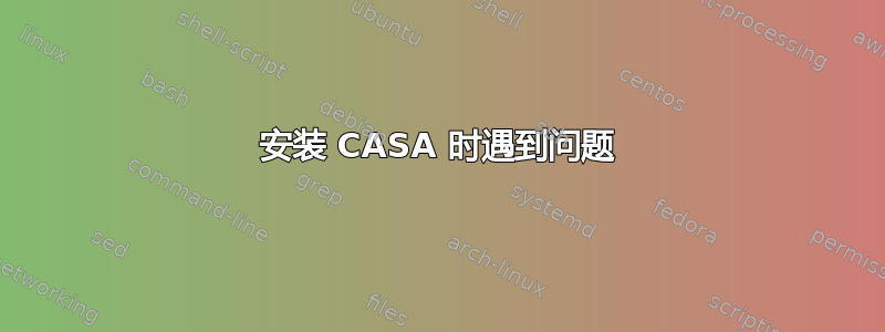 安装 CASA 时遇到问题