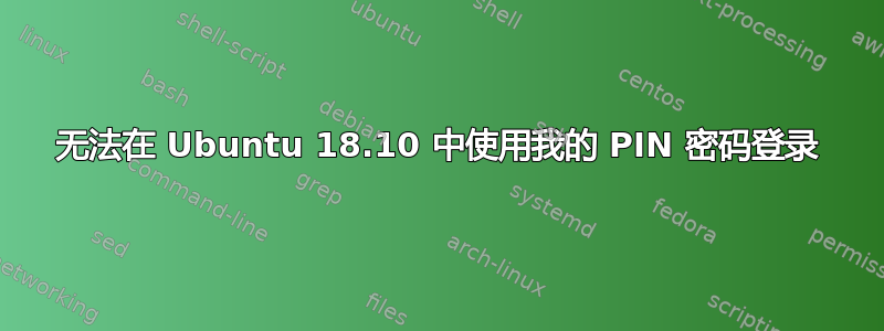 无法在 Ubuntu 18.10 中使用我的 PIN 密码登录