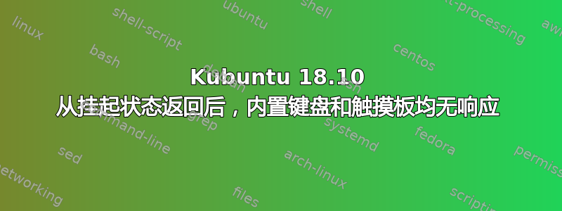 Kubuntu 18.10 从挂起状态返回后，内置键盘和触摸板均无响应