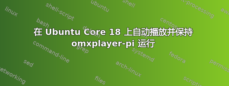 在 Ubuntu Core 18 上自动播放并保持 omxplayer-pi 运行