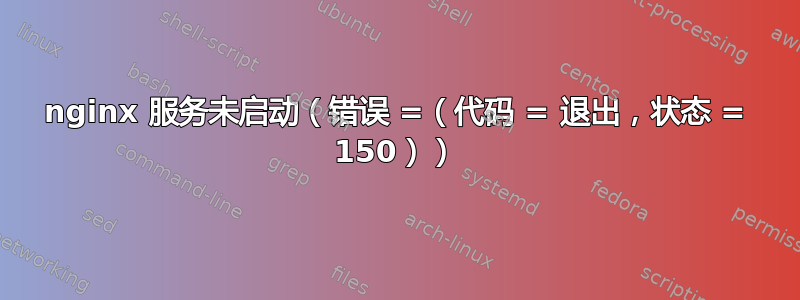 nginx 服务未启动（错误 =（代码 = 退出，状态 = 150））