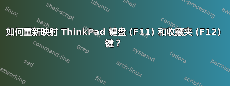 如何重新映射 ThinkPad 键盘 (F11) 和收藏夹 (F12) 键？