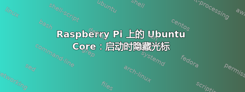 Raspberry Pi 上的 Ubuntu Core：启动时隐藏光标