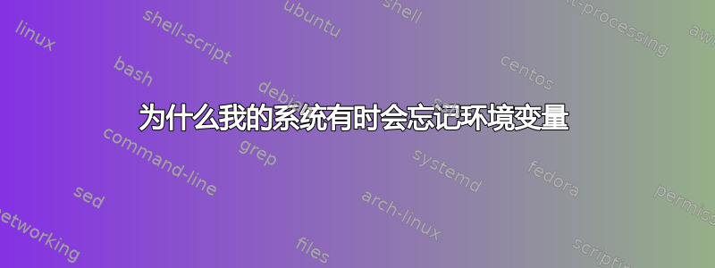 为什么我的系统有时会忘记环境变量