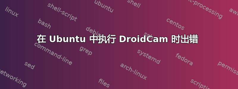 在 Ubuntu 中执行 DroidCam 时出错