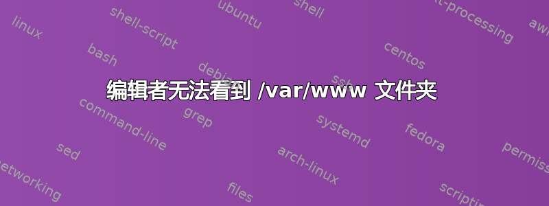 编辑者无法看到 /var/www 文件夹