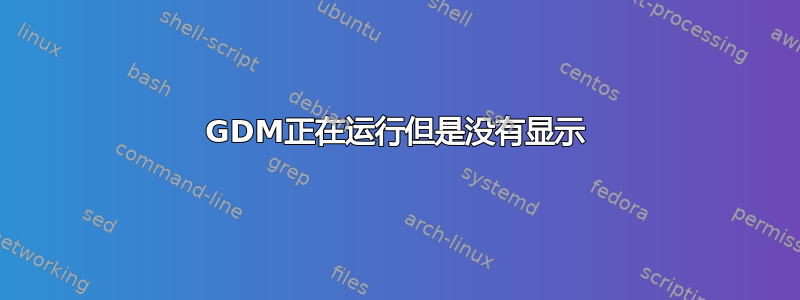 GDM正在运行但是没有显示