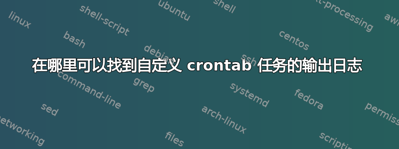 在哪里可以找到自定义 crontab 任务的输出日志