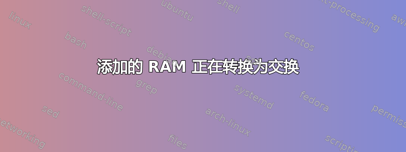 添加的 RAM 正在转换为交换 