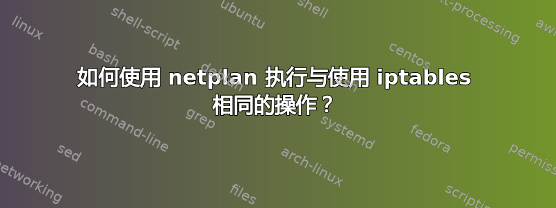 如何使用 netplan 执行与使用 iptables 相同的操作？