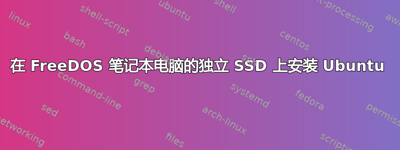 在 FreeDOS 笔记本电脑的独立 SSD 上安装 Ubuntu