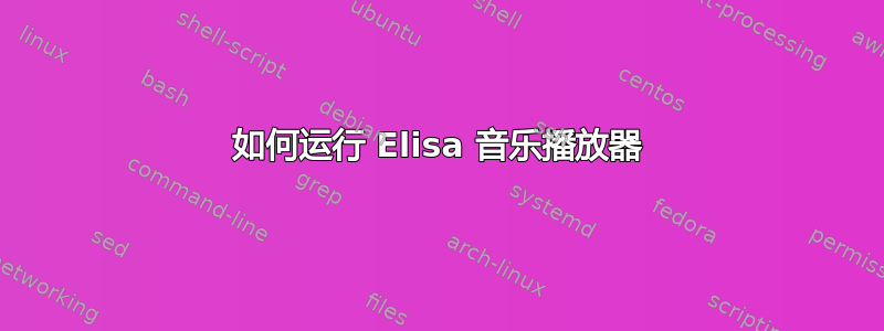 如何运行 Elisa 音乐播放器