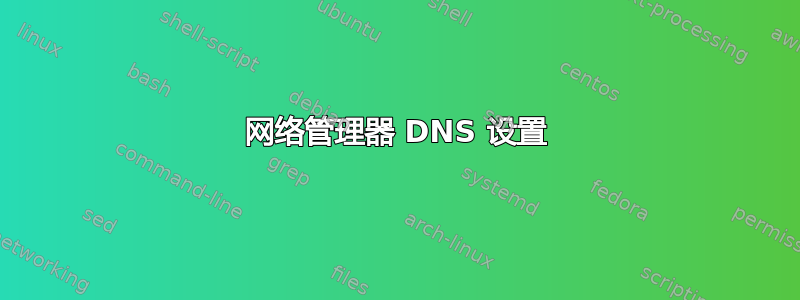 网络管理器 DNS 设置