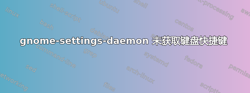 gnome-settings-daemon 未获取键盘快捷键