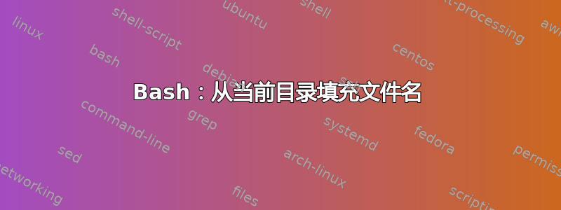 Bash：从当前目录填充文件名