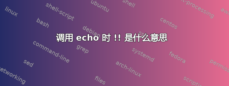 调用 echo 时 !! 是什么意思 