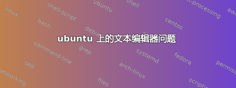 ubuntu 上的文本编辑器问题