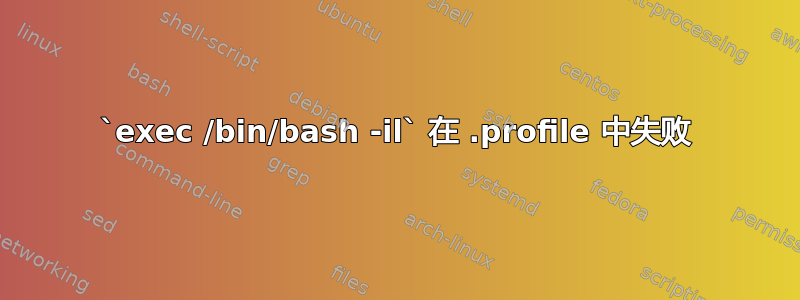 `exec /bin/bash -il` 在 .profile 中失败