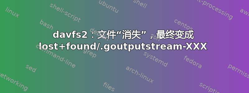 davfs2：文件“消失”，最终变成 lost+found/.goutputstream-XXX