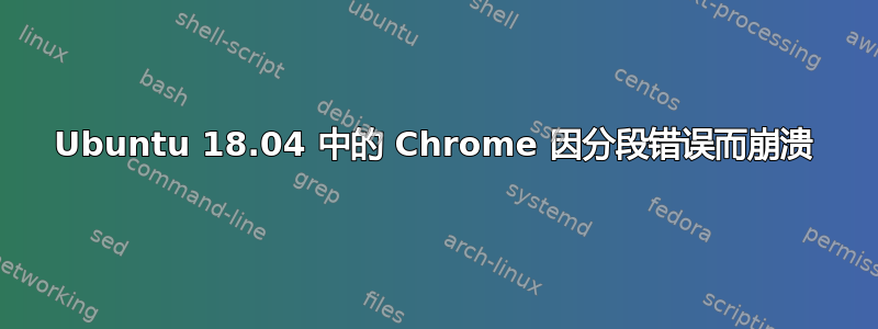 Ubuntu 18.04 中的 Chrome 因分段错误而崩溃