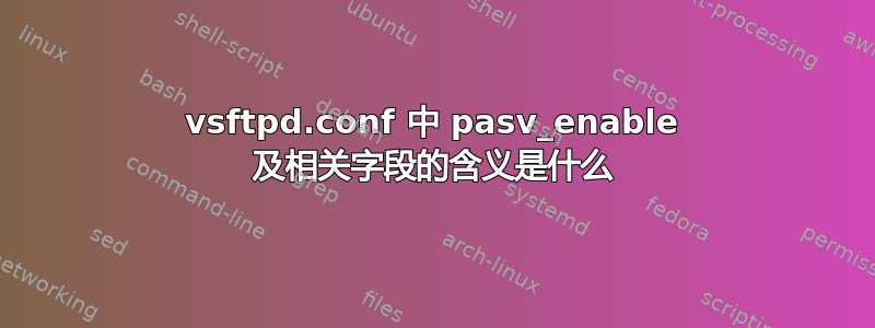 vsftpd.conf 中 pasv_enable 及相关字段的含义是什么