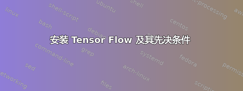 安装 Tensor Flow 及其先决条件