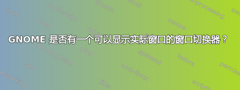 GNOME 是否有一个可以显示实际窗口的窗口切换器？