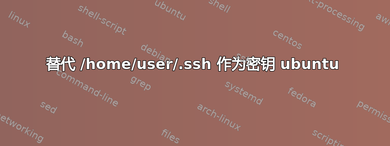 替代 /home/user/.ssh 作为密钥 ubuntu