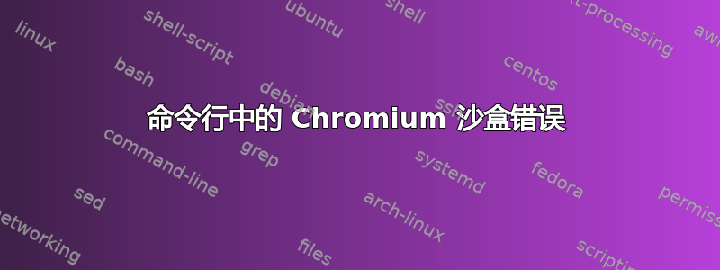 命令行中的 Chromium 沙盒错误