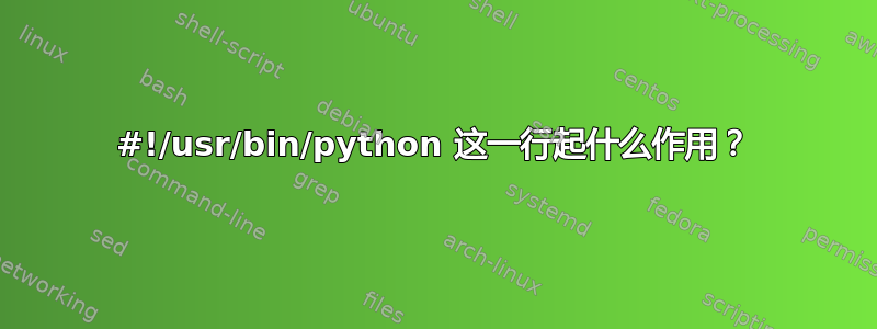 #!/usr/bin/python 这一行起什么作用？