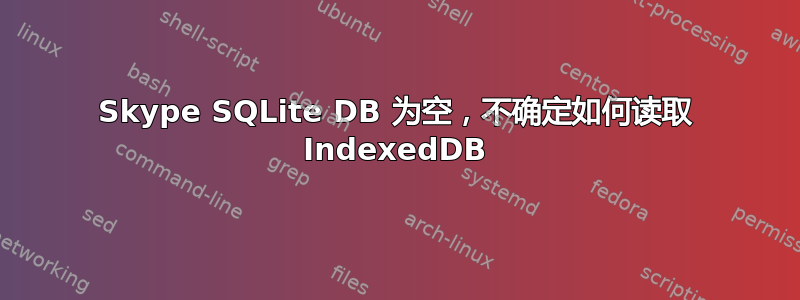 Skype SQLite DB 为空，不确定如何读取 IndexedDB