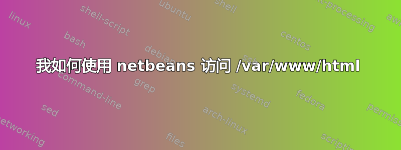 我如何使用 netbeans 访问 /var/www/html