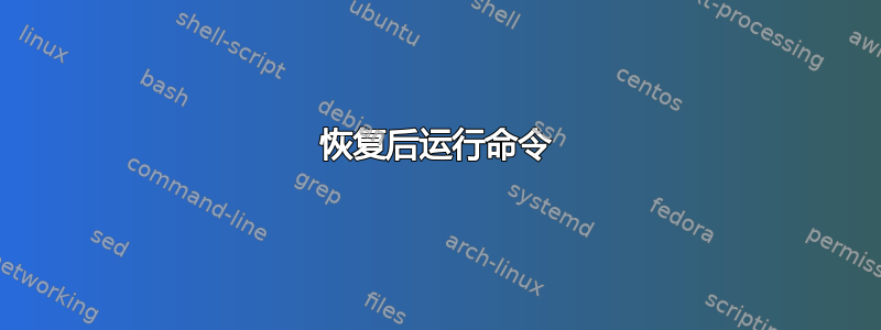 恢复后运行命令