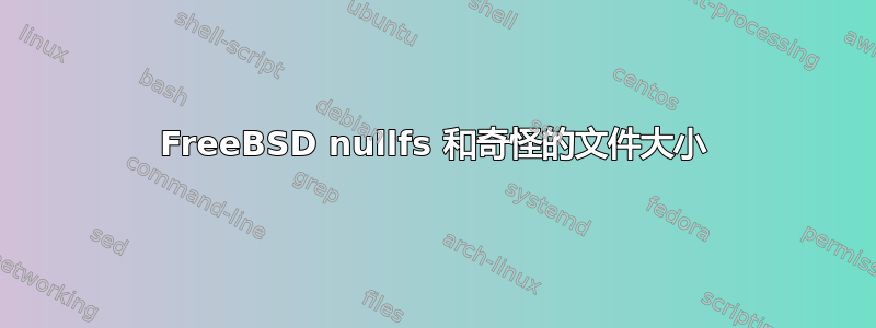 FreeBSD nullfs 和奇怪的文件大小