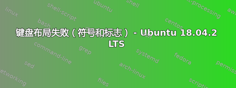 键盘布局失败（符号和标志） - Ubuntu 18.04.2 LTS