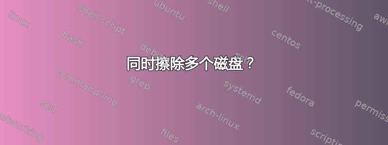 同时擦除多个磁盘？