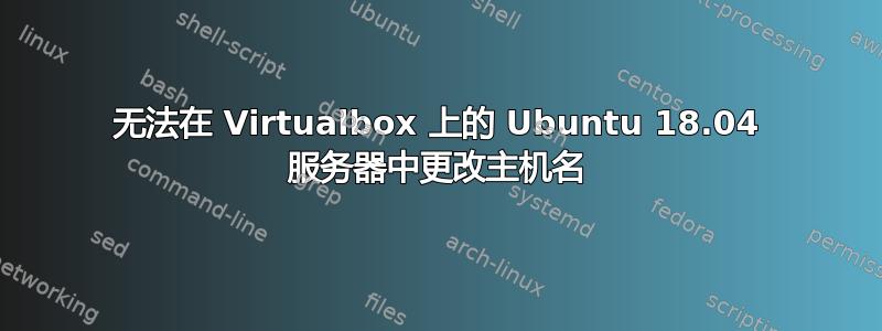 无法在 Virtualbox 上的 Ubuntu 18.04 服务器中更改主机名