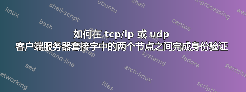 如何在 tcp/ip 或 udp 客户端服务器套接字中的两个节点之间完成身份验证