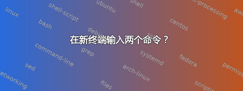 在新终端输入两个命令？