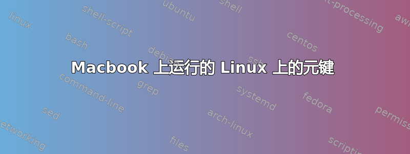 Macbook 上运行的 Linux 上的元键