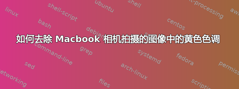 如何去除 Macbook 相机拍摄的图像中的黄色色调