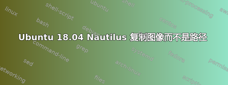 Ubuntu 18.04 Nautilus 复制图像而不是路径