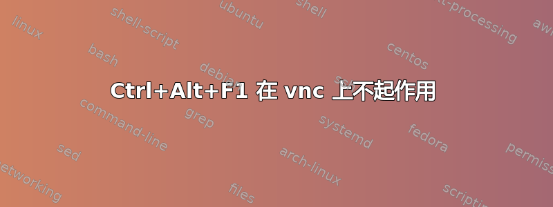 Ctrl+Alt+F1 在 vnc 上不起作用