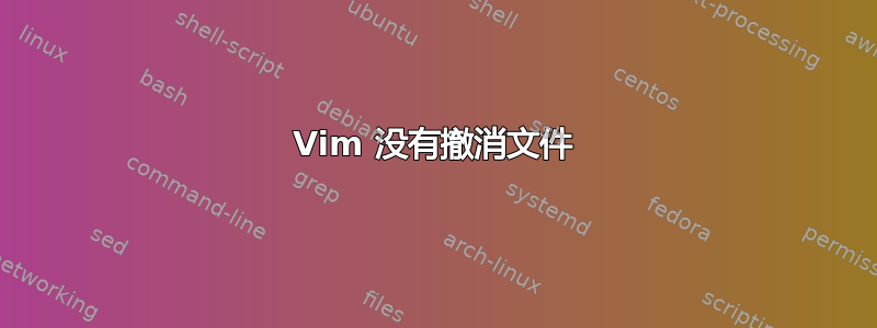 Vim 没有撤消文件