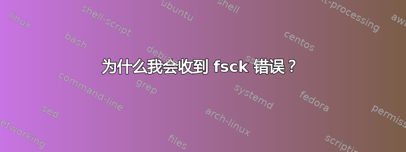 为什么我会收到 fsck 错误？