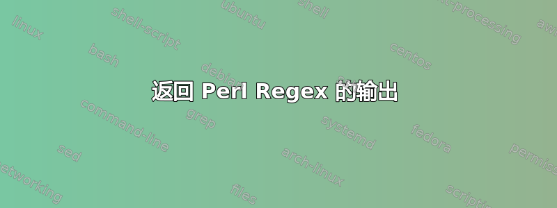 返回 Perl Regex 的输出