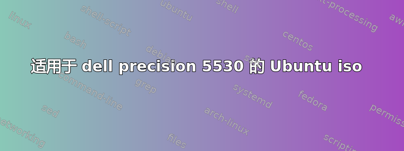 适用于 dell precision 5530 的 Ubuntu iso 