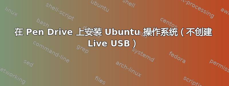 在 Pen Drive 上安装 Ubuntu 操作系统（不创建 Live USB）