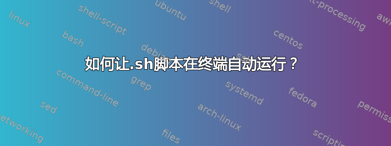 如何让.sh脚本在终端自动运行？